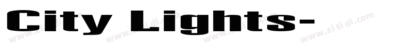 City Lights字体转换